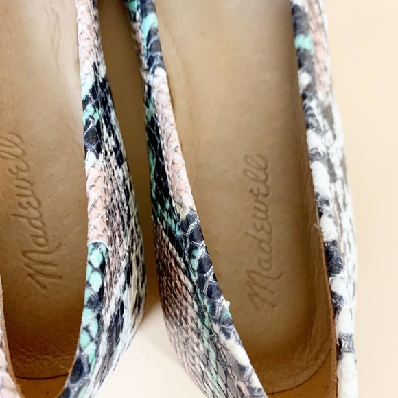 Madewell Women's The Adelle Ballet Flat in Snake Embossed Leather Size 6.5 - Picture 6 of 7